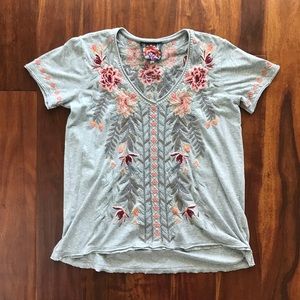 Johnny Was Relaxed Grey Top